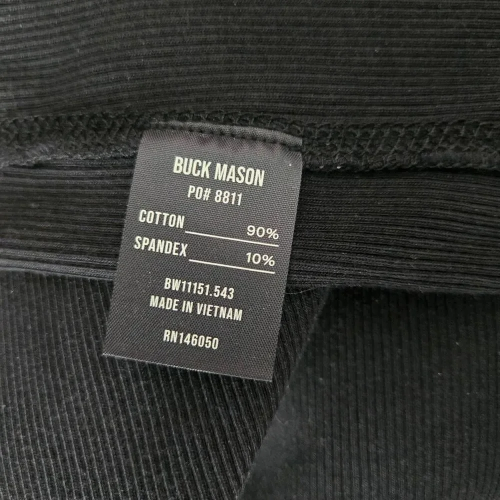 Buck Mason Ribbed Dress Women's Size Small Black Tank Maxi Sleeveless - Picture 8 of 9